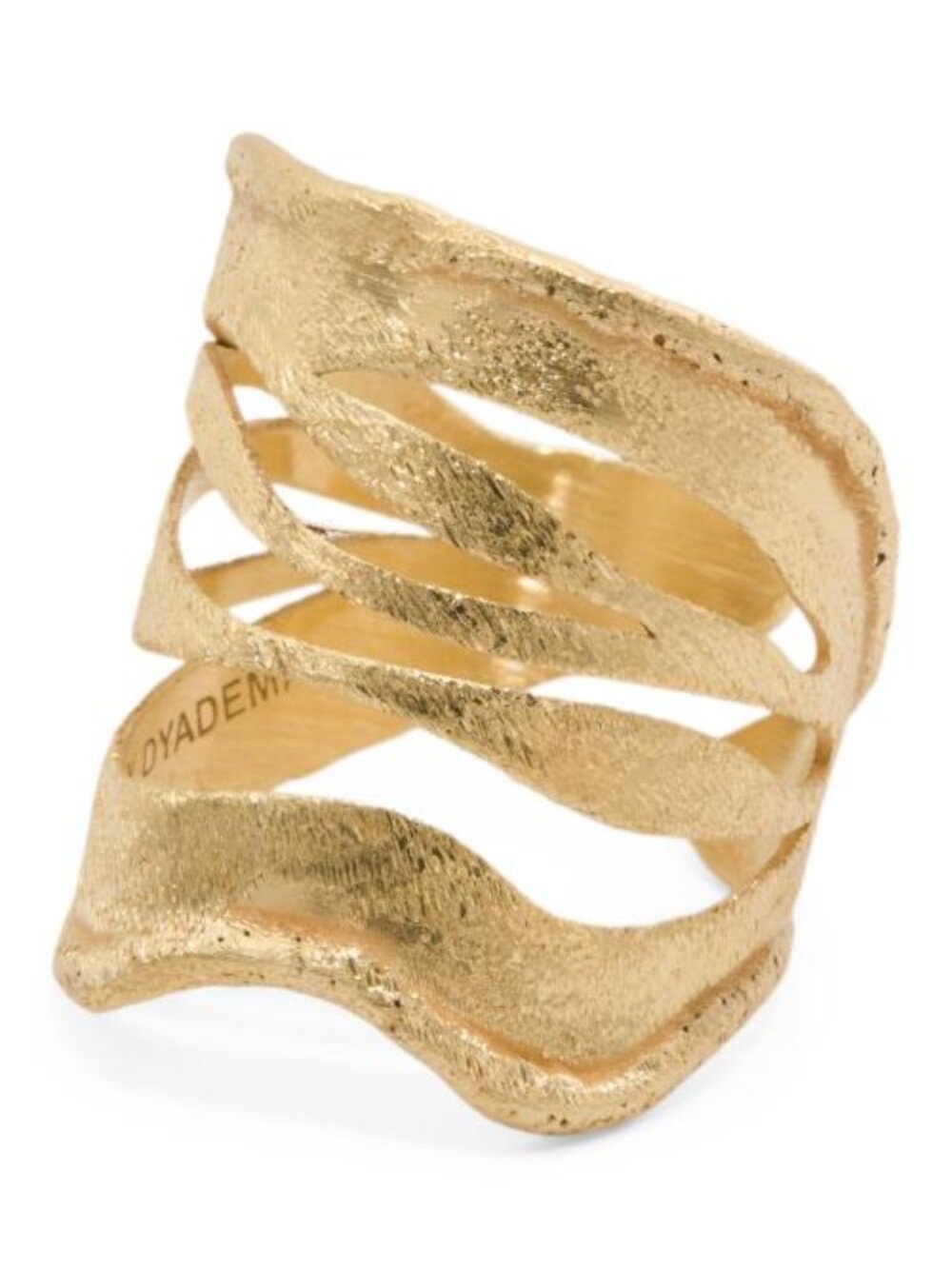 MIA FIORE Made In Italy 18kt Gold Plated Stardust Leaves Ring